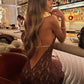 Lace Backless Sexy Jumpsuit Women Rompers Halter Off-shoulder Sleeveless Skinny Club Party Jumpsuits Female Clothes
