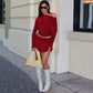 2 Piece Set Off Shoulder Long Sleeve Top and Mini Skirt Coords Sets Women Clothing Brunch Outfits Fall 2025