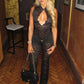 Lace See Through Sexy Jumpsuits Women Rompers Elegant Hollow Out Sleeveless High Waist Ruched Club Party Jumpsuit