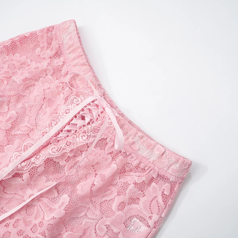 Jacquard Sexy Shorts Women Shirring Tierred Coquette Chic Summer Hipster Wild Basic Midnight Club Party Mid Bottom