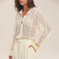 Vintage Long Sleeve Blouses Summer Casual Elegant Ladies Blusas Boho Beach Hollow Out Lace Blouse Shirt for Women Top