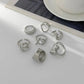 7Pcs/Set Exquisite Irregular Imitation Pearl Open Rings Kpop Trend Silver Color Adjustable Metal Finger Ring Daily Jewelry
