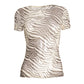 Animal Print Mesh Sheer Tops Summer 2026 Fashion Short Sleeve T Shirts for Woman Clothing