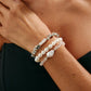 3 Pcs/Set Elegant Baroque Imitation Pearl Bracelets for Women Luxury Stacked Crystal Bead Chain Bracelet Wedding Jewelry