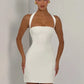Halter Backless Sexy Mini Dress Women Elegant Sleeveless Back Lace Up Bodycon Club Party Evening Cocktail Dress 2026