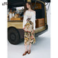 2025 Summer New Arrivals Casual Original Design Fully Printed A-Line Long Skirt