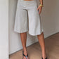 Casual Comfortable Crop Pants Woman Summer Trend Ruched Elastic Low-Waist Daily Simple Basic Fashion Style Classic Bottoms