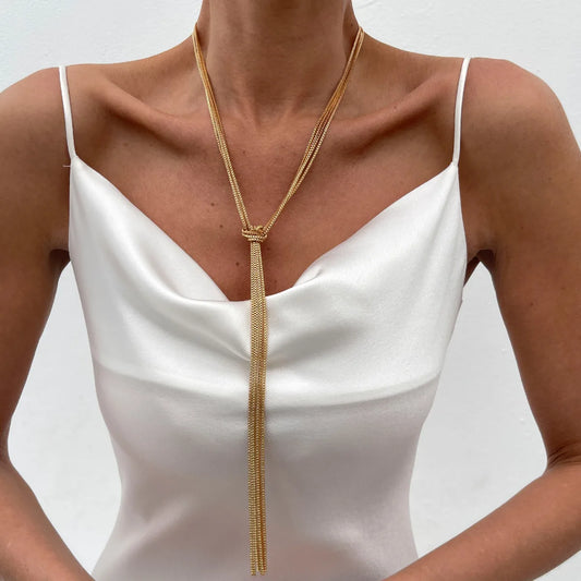 Vintage Multilayer Long Tassel Pendant Choker Necklace for Women 2025 New Fashion Sexy Sweater Chain Party Jewelry Gift