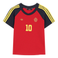 Assorted Jersey Style T-shirts, Sporty Number Print Tees, Slim V-neck Short Sleeve Tops for Women