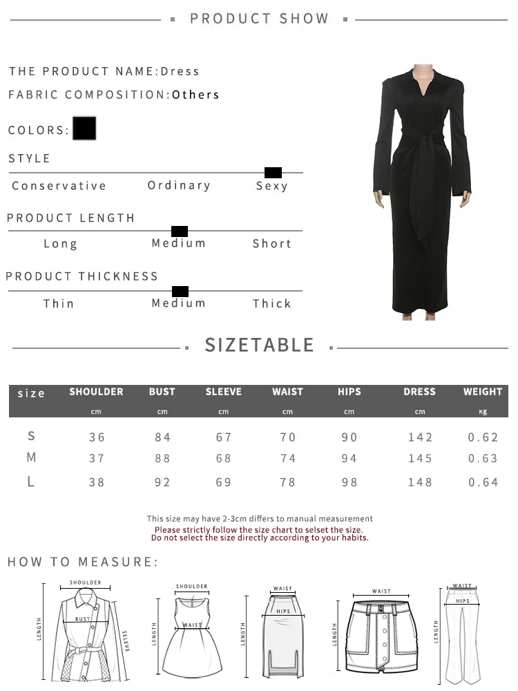 Sexy Maxi Dress Women Shoulder Padded Zip Wrapped Bandage Long Sleeve Slit Elegant Solid Office Simple Skinny Bodycon