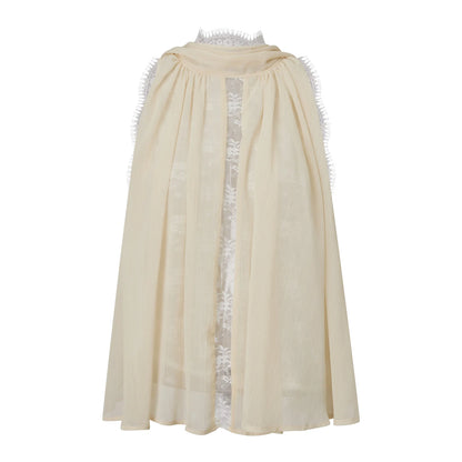 Women Elegant Halter Neck Sleeveless Top Tie Neck Pleated Chiffon Lace Splice Keyhole Front Loose Flowy Party Shirts Top