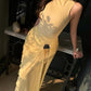 Metal Decoration Maxi Dress Women o-Neck Sleeveless Folds Skinny Elegant Fashion Summer Party Chic Vacation Vestidos
