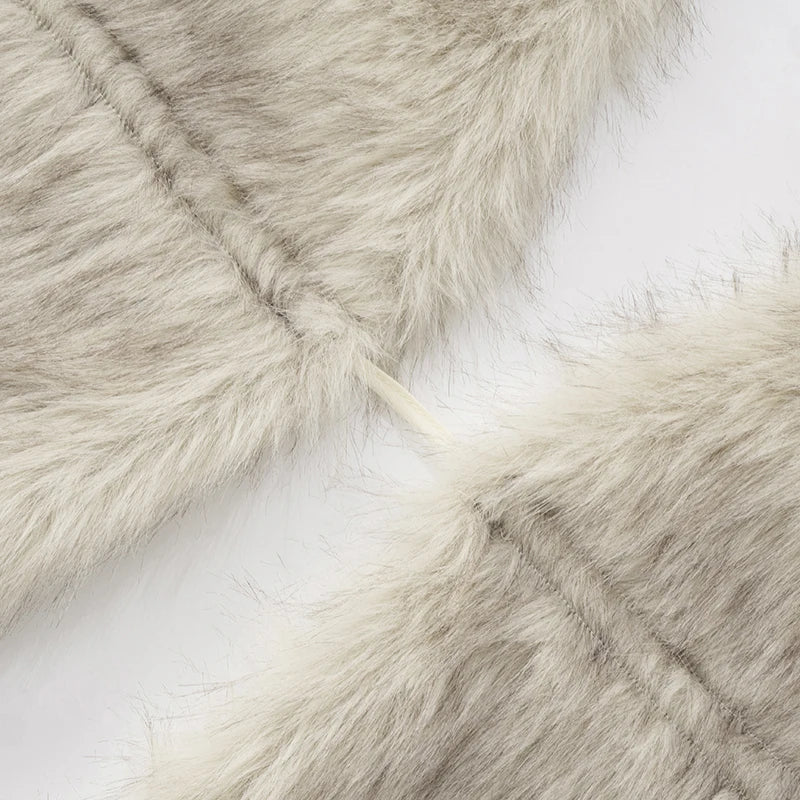 Halter Furry Tank Tops Women Sexy Backless Bandage Y2K Summer Trend Midnight Party Clubwear Hipster Wild Basic Vest