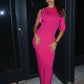 Knot Bandage Dress Woman Summer Sexy Solid Elegant One-Shoulder Sleeveless Bodyshape Simple Party Skinny Vestidos