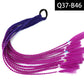 Synthetic Colored Braided Ponytail Hair Extension Rainbow Color Braids Pony Tail With Elastic Band Girl's Pigtail
