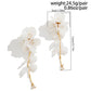 Elegant White Petal Flower Drop Earrings Women Kpop Hanging Piercing Earring Aesthetic Wed Bridal Jewelry Accessories
