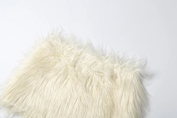 Sweet Elegant 2-Piece Set Women Elastic Y2K Patchwork Tube Tops+Fur Peach Hip Skirts Matching Midnight Party Clubwear