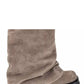 Women's New Autumn and Winter Calf Boots with Pleated Thick High Heels and Fashionable Oversized Street Leather Mid Leg Boots