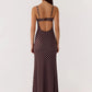 Polka Dot Backless Sexy Maxi Dress Women Elegant Fashion Spaghetti Strap Sleeveless Bodycon Club Party Long Dress