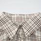 Fitted Button Up Shirt Plaid Print Short Sleeve Tops Y2k Vintage Summer Clothing for Woman 2026