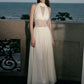 Patchwork Lace Maxi Dress Women v-Neck Folds Long Tassel Sleeveless Elegant Birthday Party Summer Fashion Vestidos