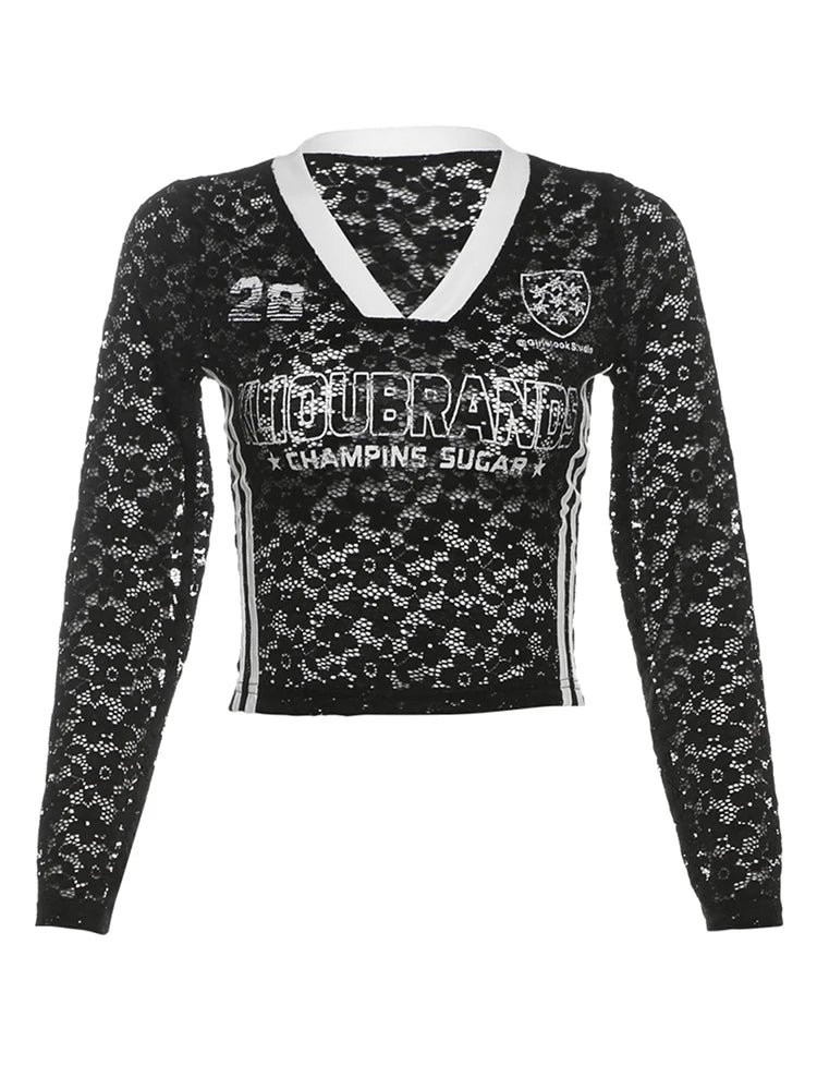 Women Summer Matching 2 Piece Set Y2K Mesh Jacquard Hipster Fashion Crop Tops+Puffy Skirt Matching Vacation Clubwear