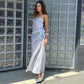 See Through Strapless Backless Long Dresses Sparkling Sequin Classy Dresses for Woman Elegant
