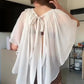 See Through White Mesh Cape Tops for Woman Clothes Summer 2026 Elegant Women's Blouses and Shirts