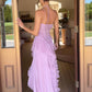 Elegant Off-shoulder Ruffle Sexy Maxi Dress Women Fashion Halter Sleeveless Backless Draped Pleated Club Party Dress