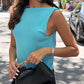 Hottie Chic Backless Tank Top Women Hottie Trend Slash Neck Ruched Stretch Simple Fashion Midnight Street Party Vest