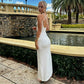 Twisted Sleeveless Backless Long Dresses Pink White Elegant Dresses for Woman for Party Summer Outfit