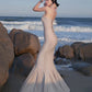 Glitter Maxi Dress Women Fish Tail Hem Backless Cross Bandage Low-Neck Sleeveless Beach Party Vacation Vestidos
