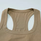 Racerback Tank Top Tight Fitted Solid Color Ribbed Sleeveless Crop Tops Fashion Summer Clothes for Woman