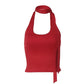 Lace Up Halter Crop Top Sexy Summer Clothes for Woman Solid Color Tanks & Camis