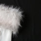 Detachable Fur Collar Crop Tops Women Slash Neck Full Sleeve Skinny Simple Street Autumn Trend Streetwear T-Shirts
