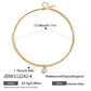 Geometric Zircon Pendant Torques Necklace For Women 18K Gold PVD Plated Stainless Steel Necklace Fashion Jewelry Gift