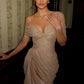 Mesh Sheer One Shoulder Draped Maxi Dress 2026 Woman Summer Elegant Evening Gown Sexy Birthday Dresses