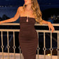Strapless Long Maxi Dress Sexy Beach Party Vacation Outfits Summer Dresses Women 2025 Fashion Clothes