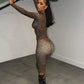 Leopard Print 2 Piece Set Woman Autumn Trend o-Neck Full Sleeve T-Shirts+Skinny Peach Hip Crop Pants Fashion Suits