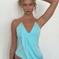 Backless Vest Women Halter v-Neck Asymmetrical Hem Skinny Sexy Hottie Midnight Music Festival Summer Trend Streetwear