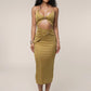 Cutout Off-shoulder Sexy Maxi Dress Women Summer Fashion Strapless Sleeveless Backless Bodycon Club Party Long Dress