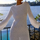 Backless Long Sleeve Knit Mini Dress For Women Fashion Elegant Spring Summer See Through Beach Holiday Dress Beachwear