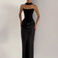 Chic Satin Patchwork Dress Women Elegant Simple Ruched Sleeveless Stretch Fashion Trend Evening Party Club Bodycon