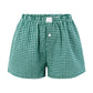 Women Y2k Gingham Boxer Shorts Stripes Button Elastic Waist Boxers Cute Mini Bloomers Plaid Loose Fit Boy Shorts