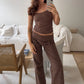 Women Summer Y2K Coquette Striped Tracksuit Yoga Sets Sleeveless Backless Crop Tops Tanks+Fold Over Trousers Sweatpants