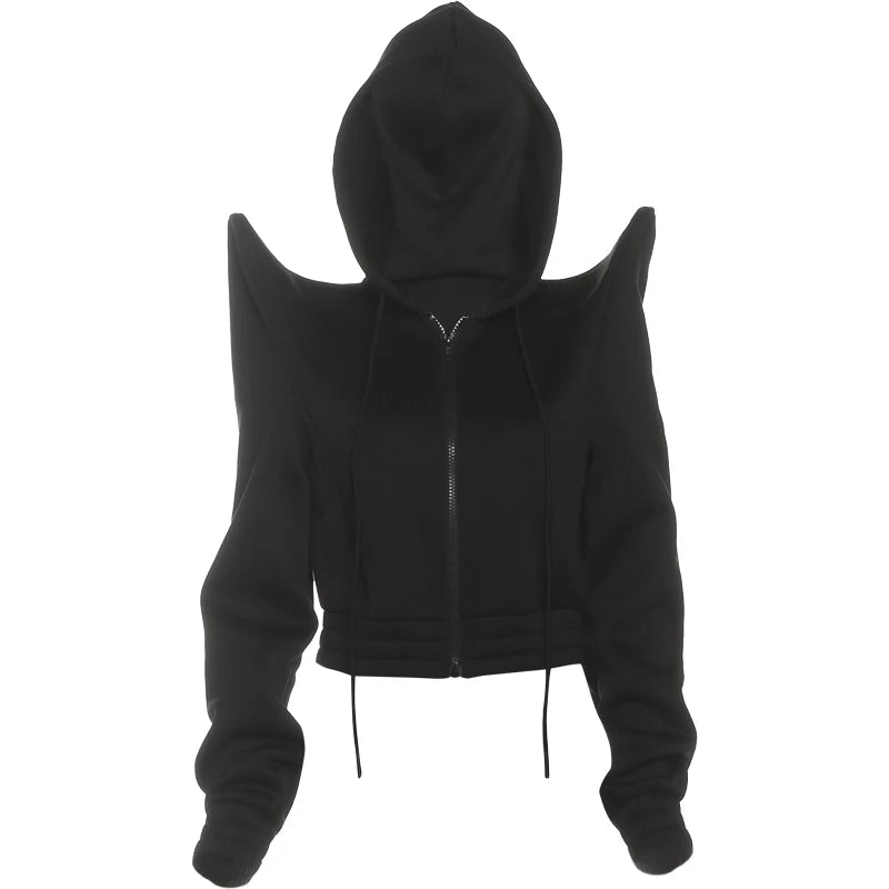 Sexy Fluffy Crop Tops Women Patchwork Single Buckle Casual Streetwear Fall Trend Skinny Casual Elegant Cardigan Coat