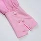 Transparent Chiffon Pink Mini Dress Sexy Outfits Women Clothes Hollow Open Back Long Sleeve Dresses Fall