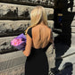 Short Sleeve Backless Long Dresses Sexy Outfits for Women Clothes Basics Casual Bodycon Grey Black Dress