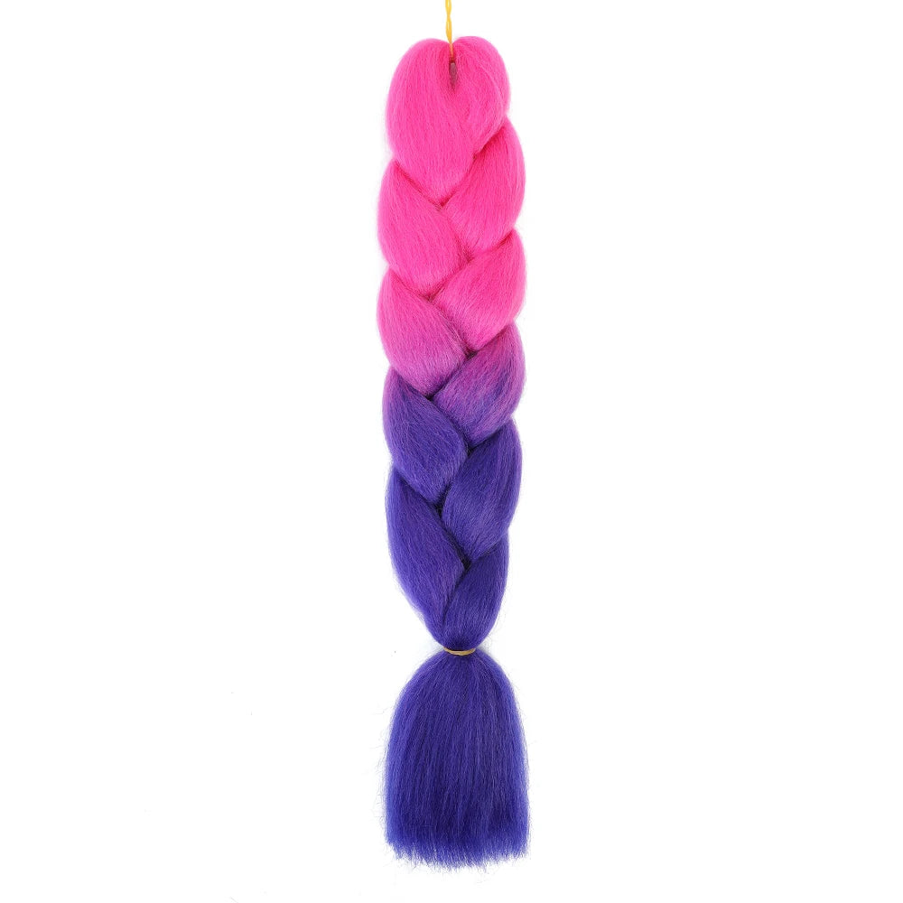 24 Inch Jumbo Braids Extensions Synthetic Braiding Hair Afro Ombre Color kanekalon Hair for Children Braid