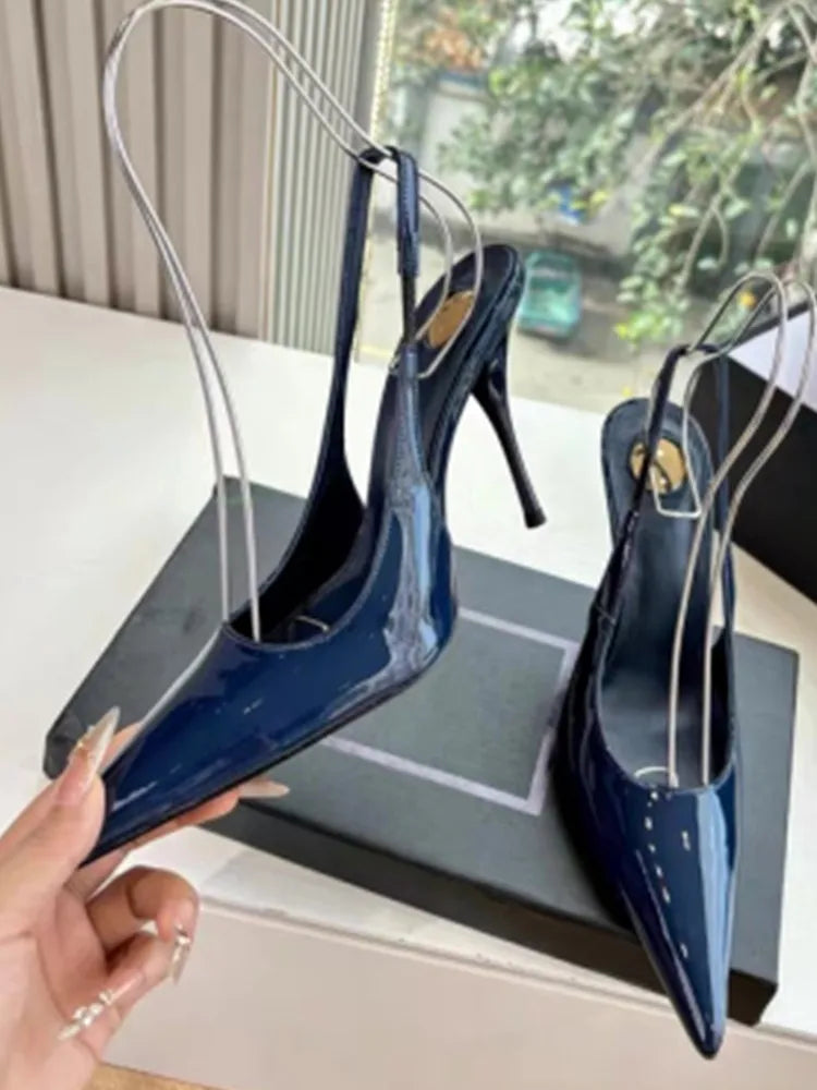 European and American Spring/Summer New Pointed Stiletto Sandals Fashionable and Sexy Party Wedding Women's High Heel Sandals